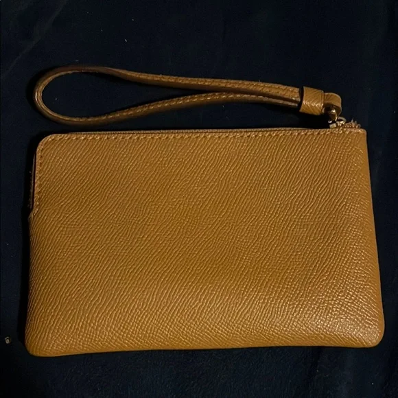 Coach Tan Leather Clutch Wristlet - Picture 3 of 5